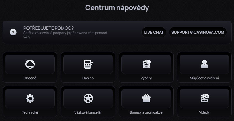 Casinova Casino Customer Service