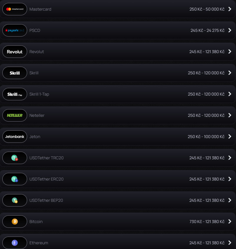 Casinova Casino Payments