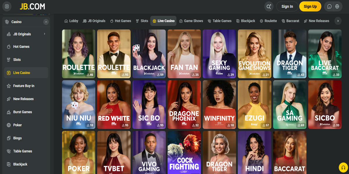 JB Casino Live Games