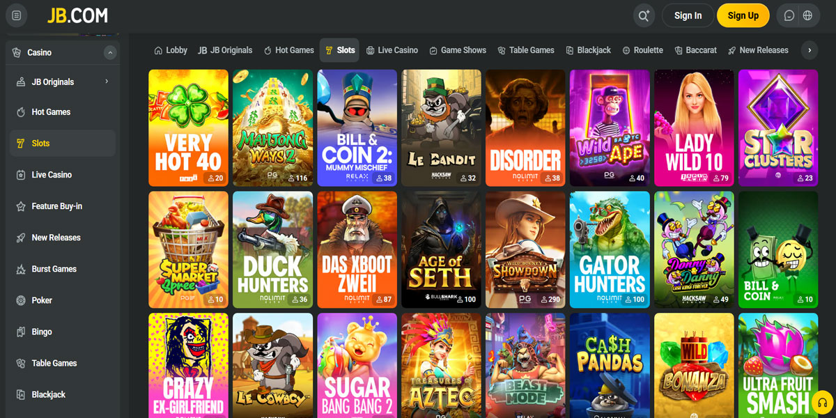 JB Casino Slots Section