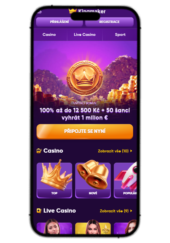 Kingmaker Casino Mobile View