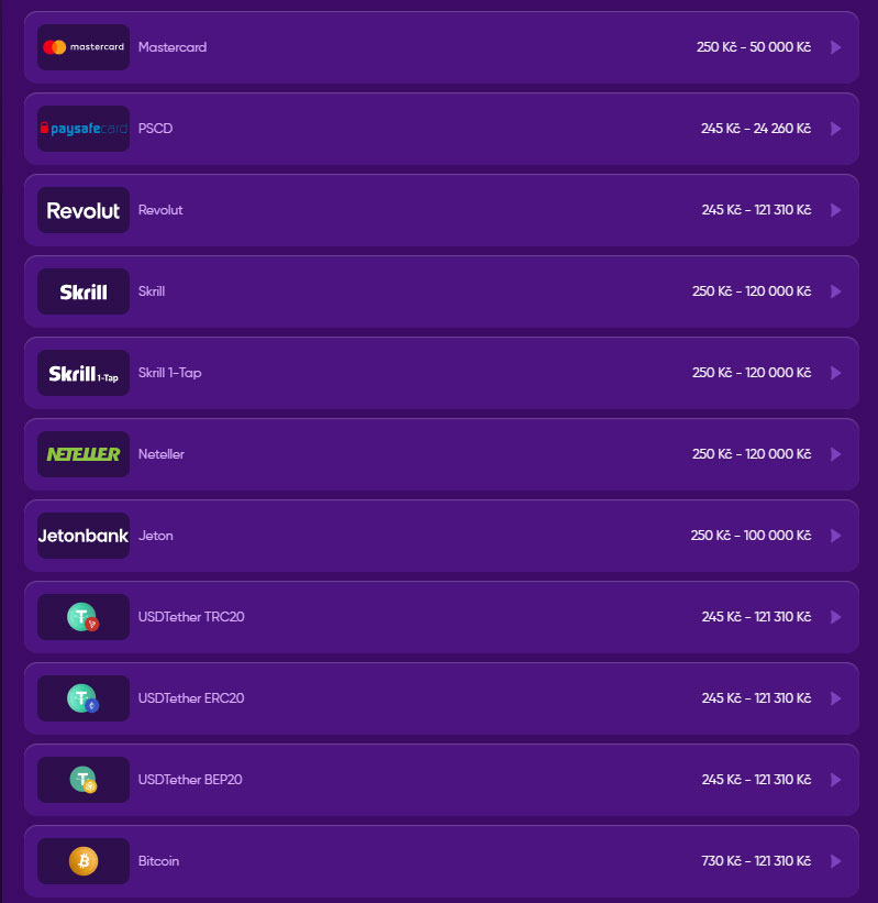 Kingmaker Casino Payment Methods