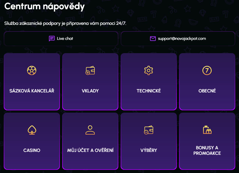 NovaJackpot Casino Customer Service