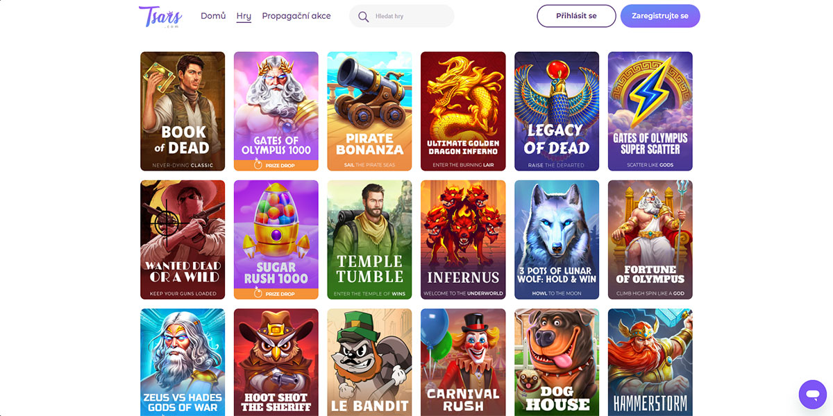 Tsars Casino Slot Games