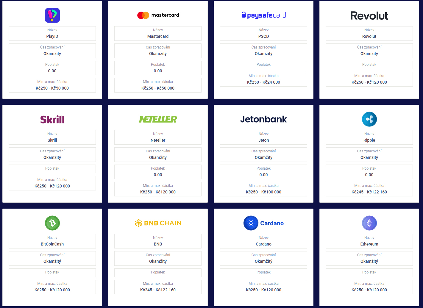 Frumzi Casino Payments