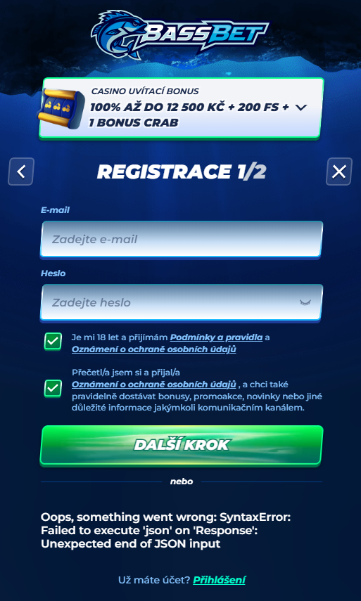 BassBet Casino Register