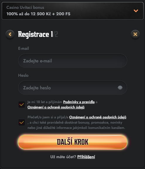 Gransino Casino Register