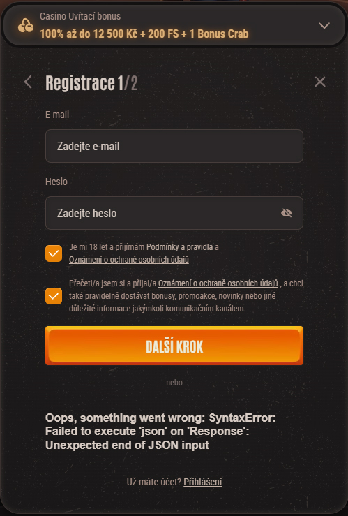 Neon54 Casino Register