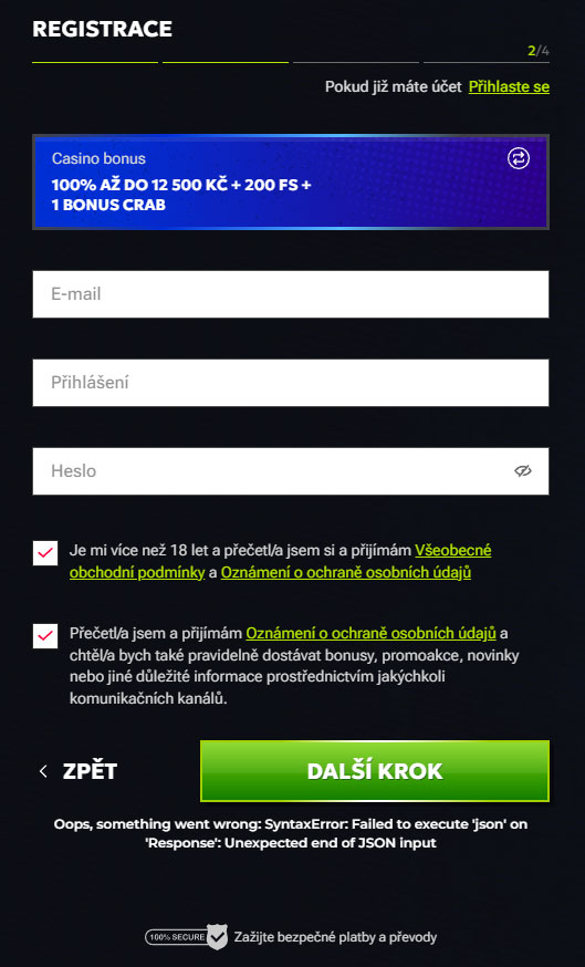 RTBet Casino Register