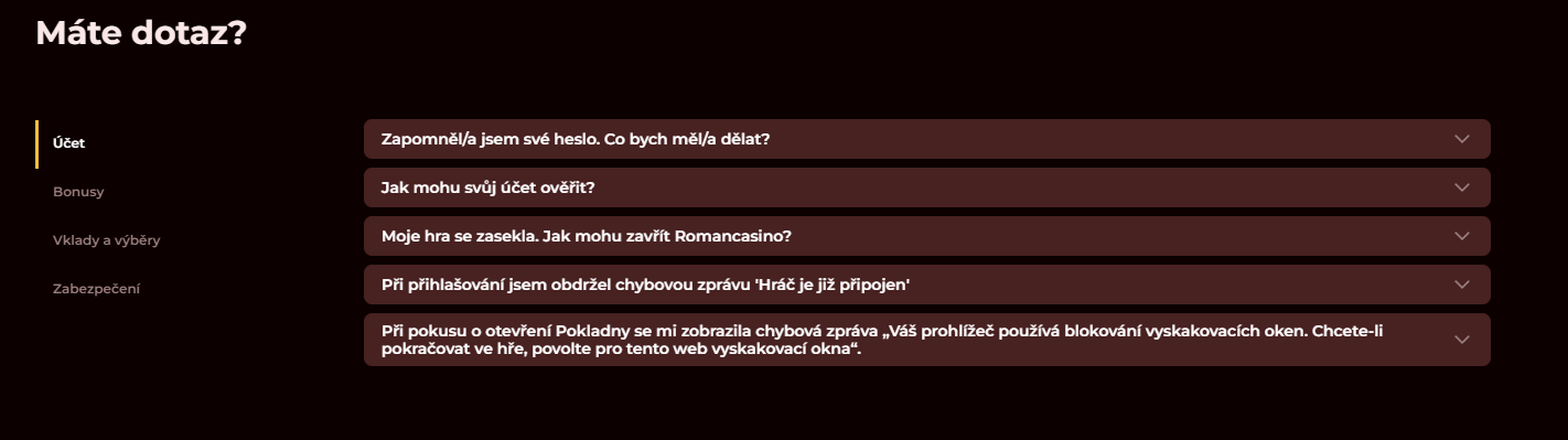 Roman Casino Help Centre