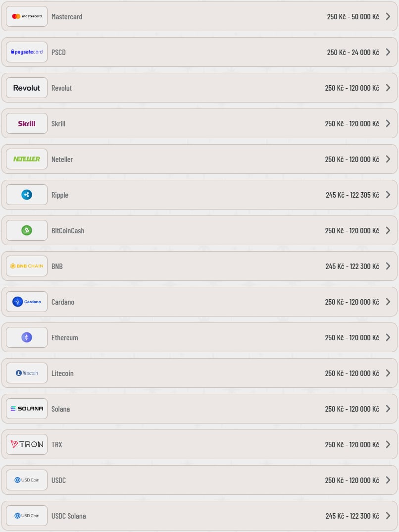 Wyns Casino Payments