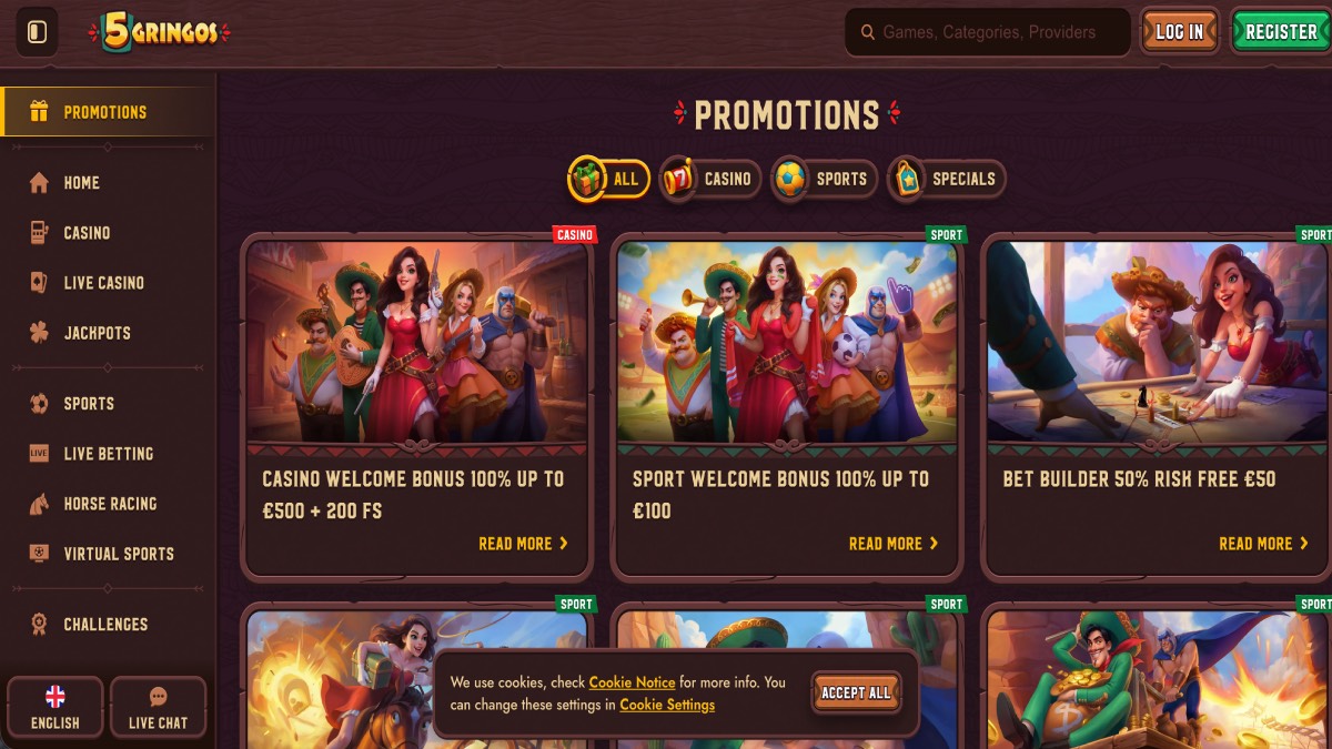 5 Gringos Casino Promoakce