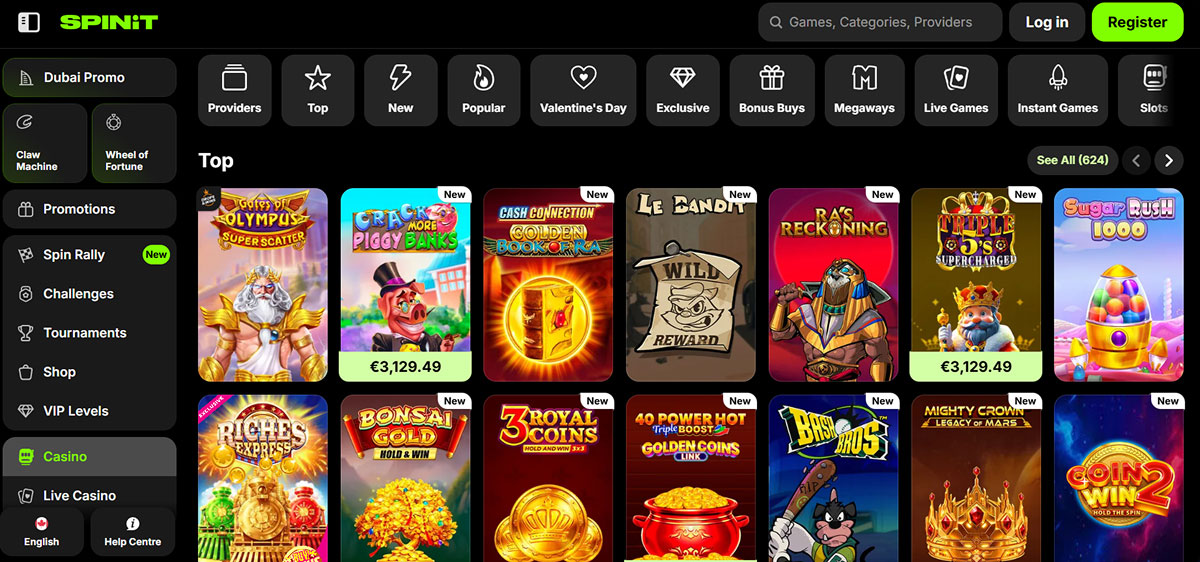 SpinIt Casino výherní automaty