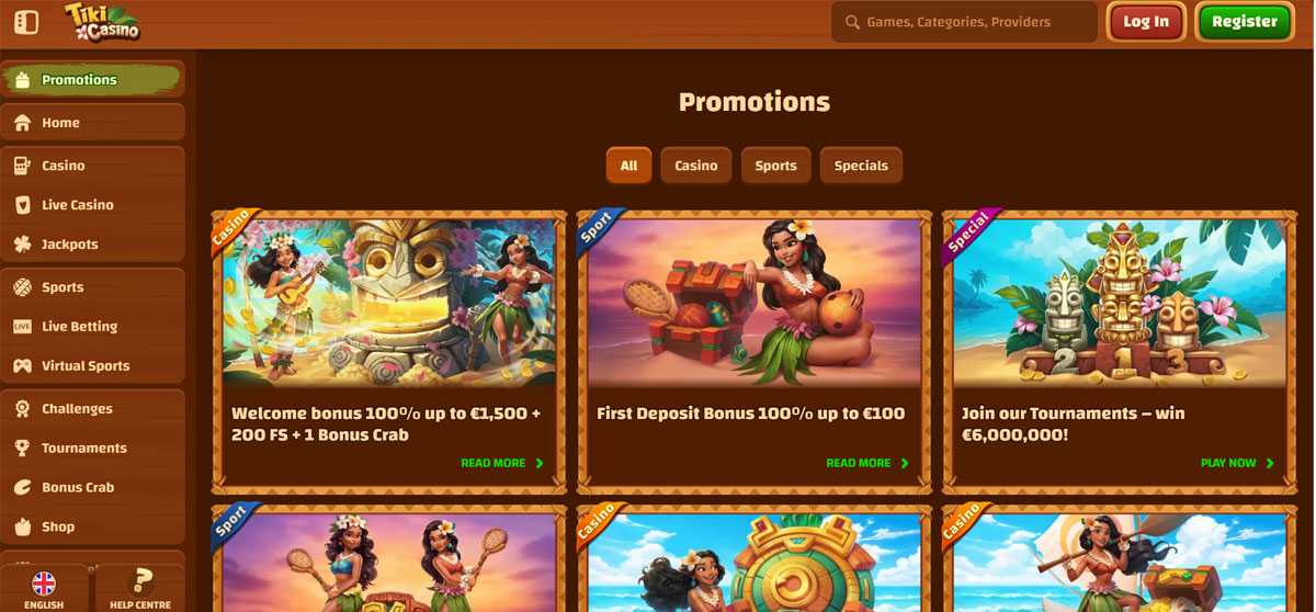 Tiki Casino Promoakce