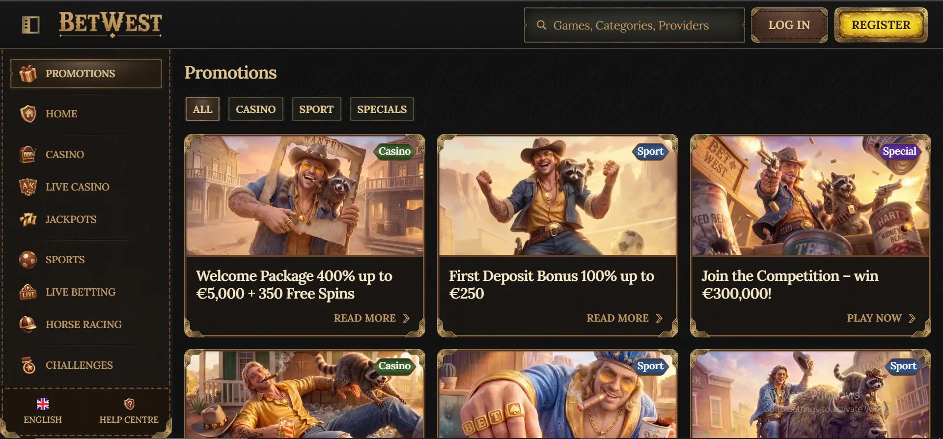betwest casino promotions