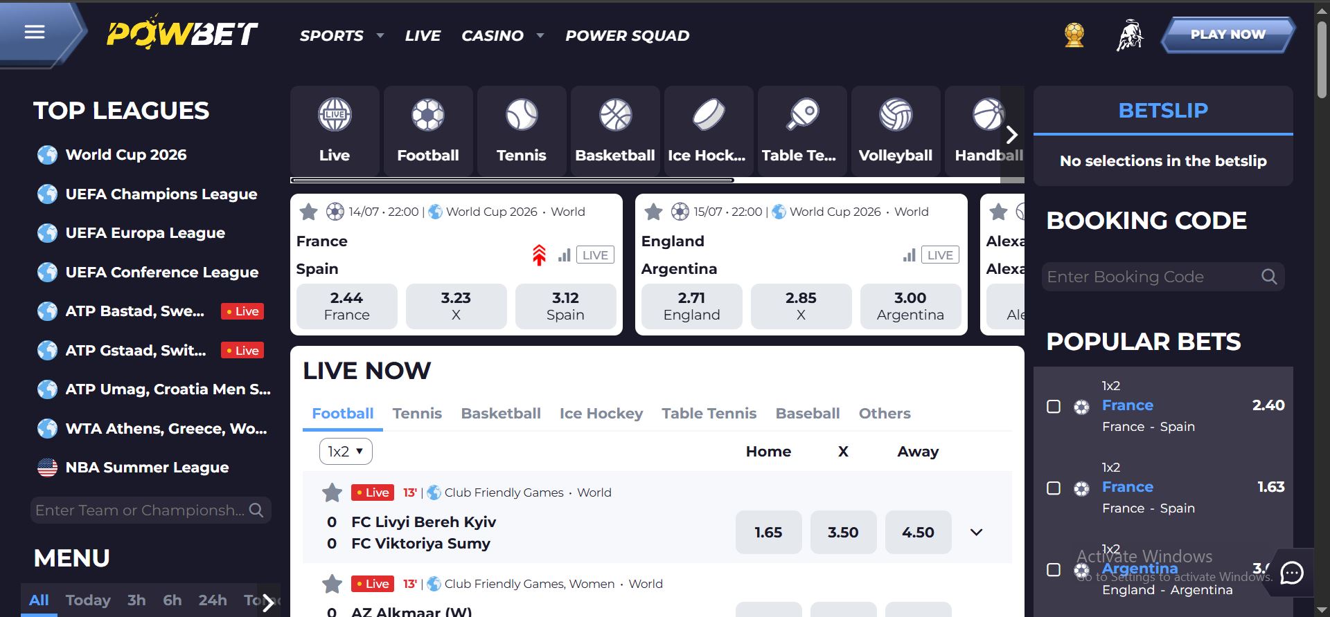 powbet casino sports betting