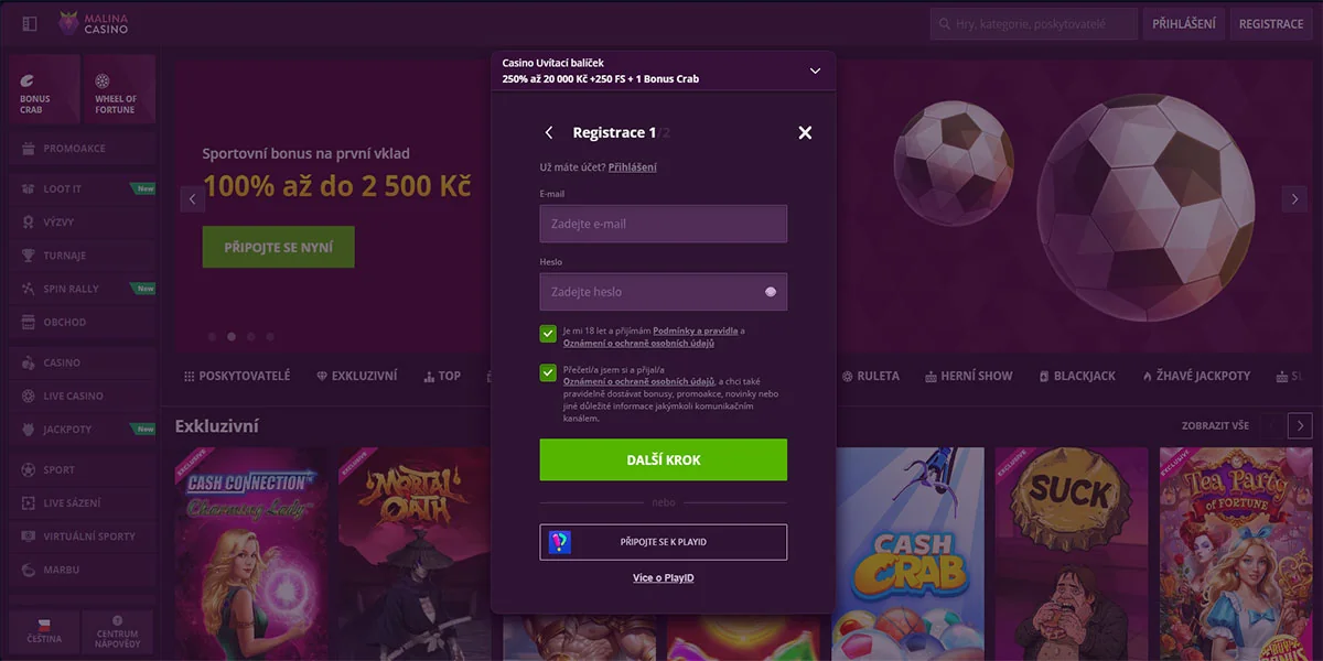 Malina Casino Sign Up
