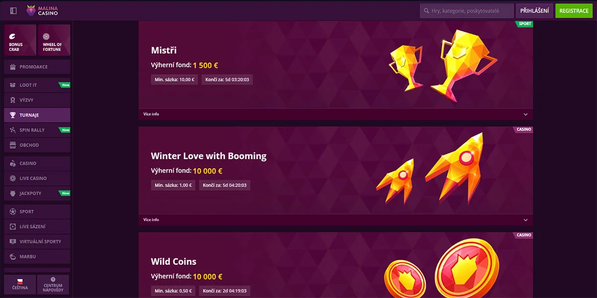 Malina Casino Tournaments
