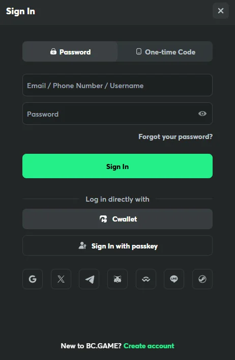 BC.Game Casino Login