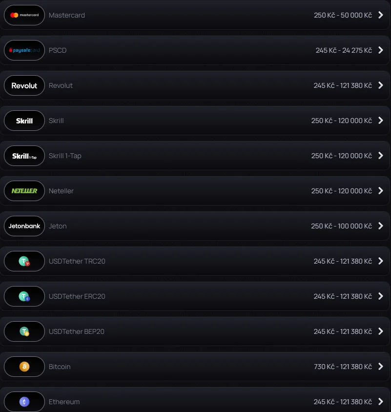 Casinova Casino Payments