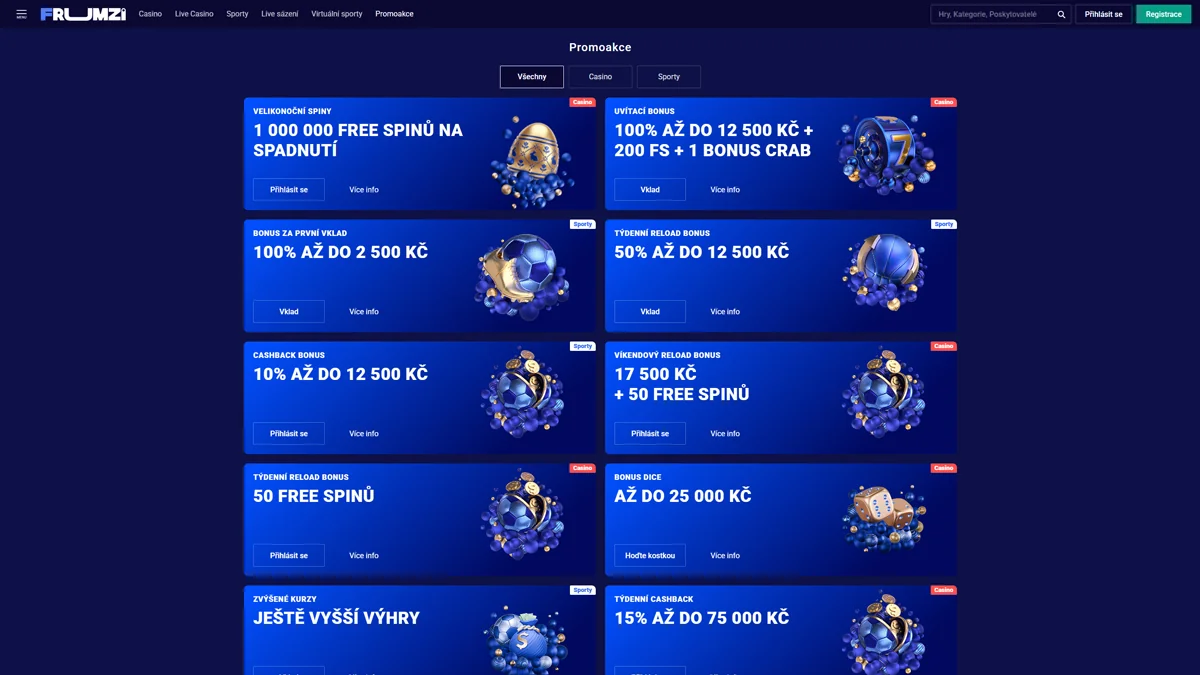Frumzi Casino Bonuses