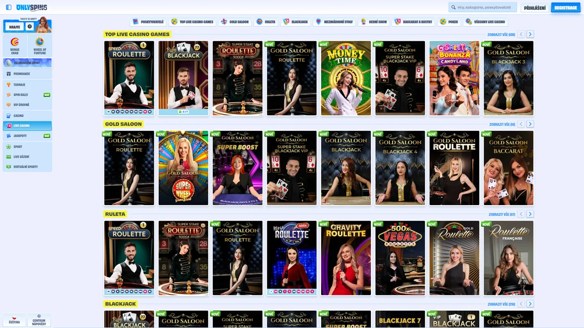 OnlySpins Casino Live Casino