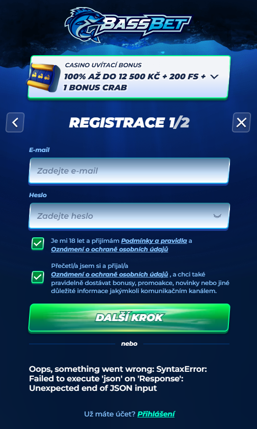 BassBet Casino Register