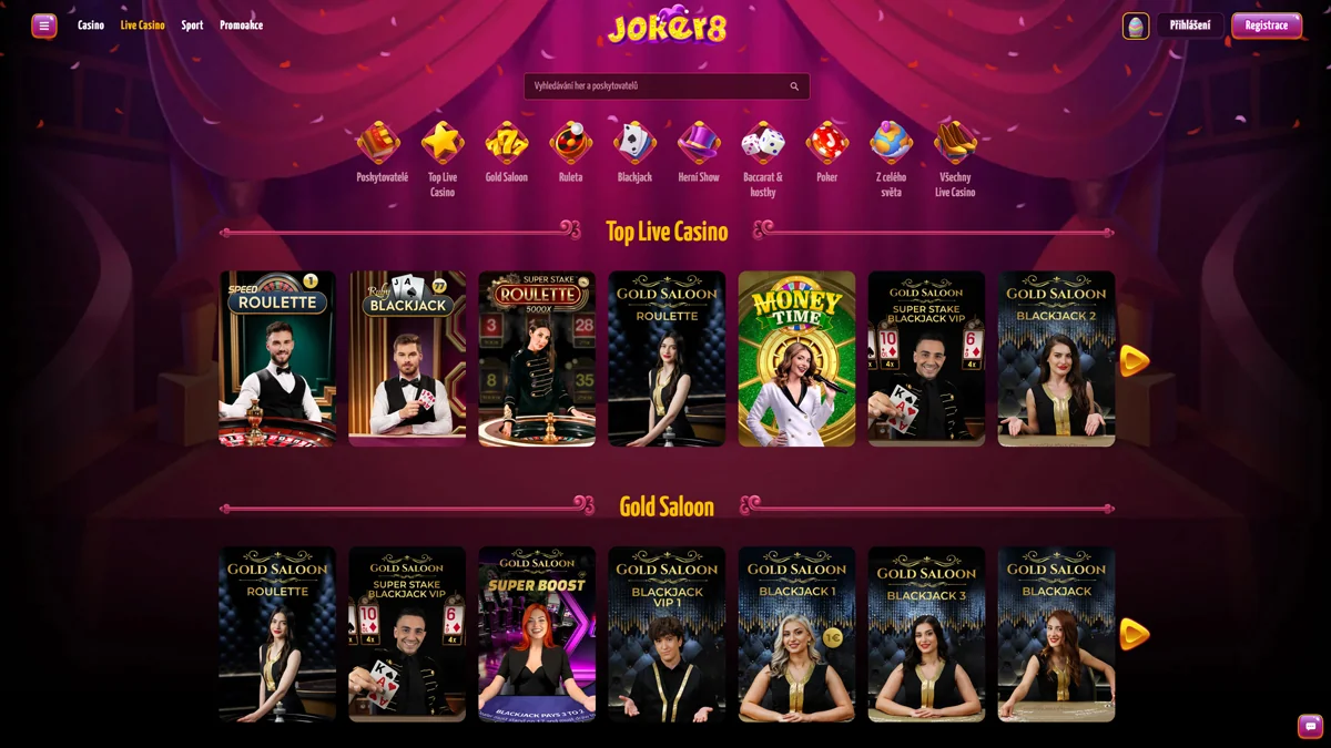 Joker8 Casino Live Casinos