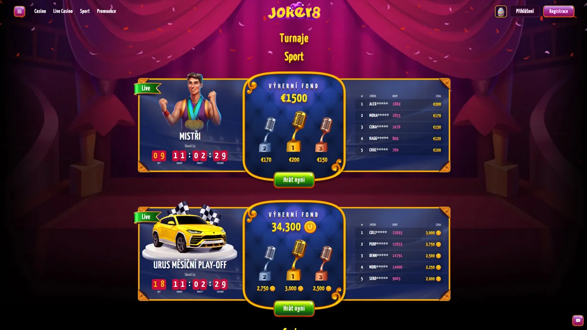Joker8 Casino Tournaments