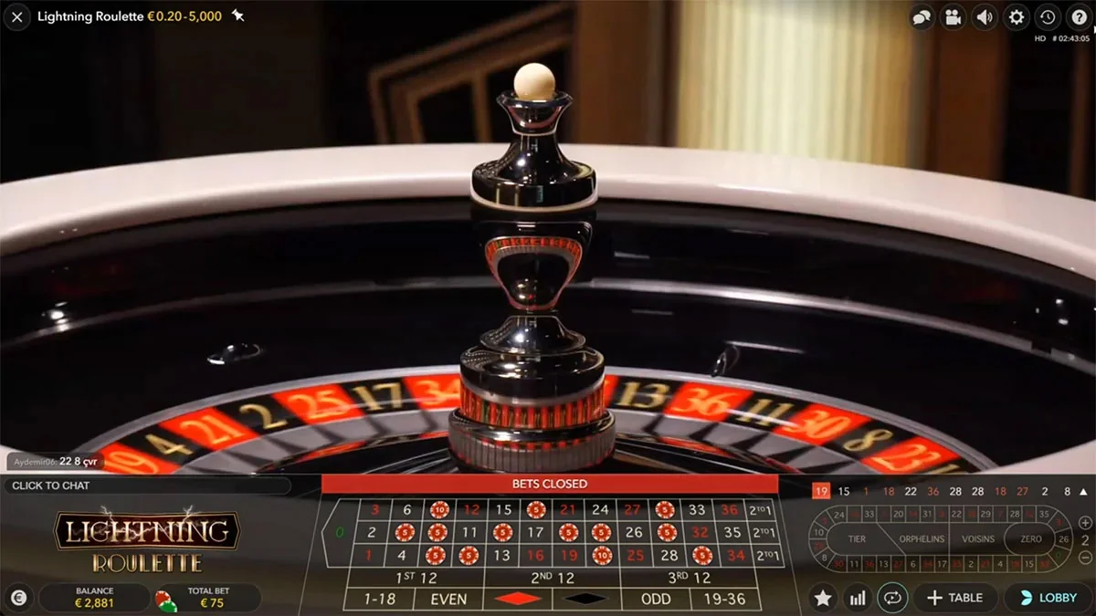 Lightning Roulette Roulette2