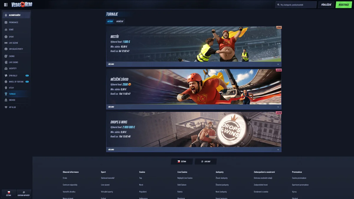 VegasHero Casino Tournaments